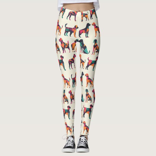 Gestaltung geometrischer Silhouetten Leggings (Vorderseite)