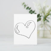 Gestaltung Herz zu gedruckte und gemalte Postkarte (Stehend Vorderseite)