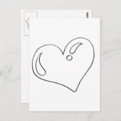 Gestaltung Herz zu gedruckte und gemalte Postkarte (Vorne/Hinten)