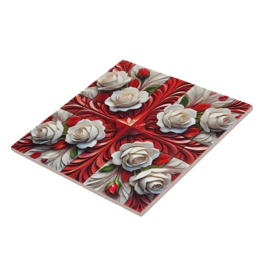 Gestaltung mit englischer Rose Fliese (Seite)