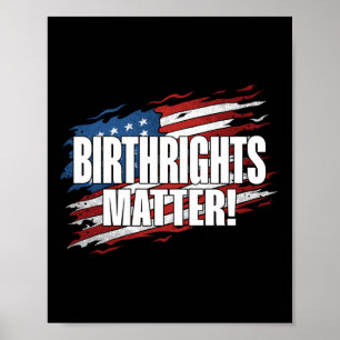 Gestaltung politischer Typografie von Birthright - Poster