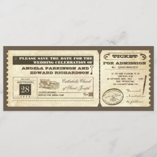 Gestaltung Save the Date Vintager Tickets