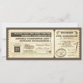 Gestaltung Save the Date Vintager Tickets (Vorderseite)