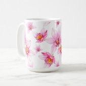 Gestaltung von Aquarellorchideen 15 Kaffeetasse (Vorderseite Links)