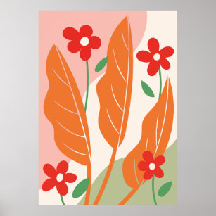 Gestaltung von automatischen Blätter und Blume Poster