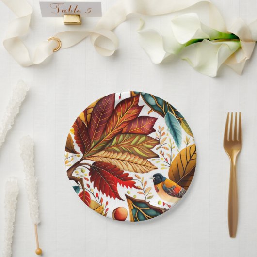 Gestaltung von Herbst und Erntedank Pappteller (Hochzeit)