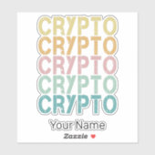 Gestaltung von Krypto-Retro-Buchstaben für Kryptow Aufkleber (Blatt)