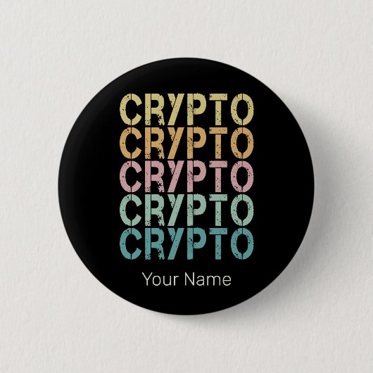Gestaltung von Krypto-Retro-Buchstaben für Kryptow Button (Vorderseite)