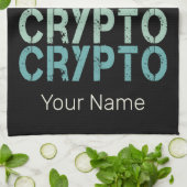 Gestaltung von Krypto-Retro-Buchstaben für Kryptow Geschirrtuch (Gefaltet)