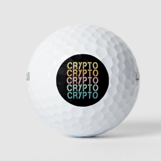 Gestaltung von Krypto-Retro-Buchstaben für Kryptow Golfball (Vorderseite)