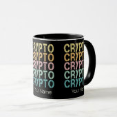 Gestaltung von Krypto-Retro-Buchstaben für Kryptow Tasse (VorderseiteRechts)