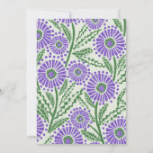 Gestaltung von Lavendel-, Grün- und Weißblöcken Einladung (Rückseite)