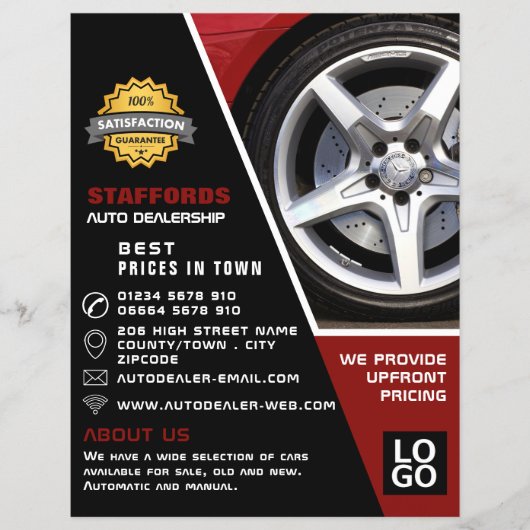 Gestaltung von Rädern, Werbung für den Vertrieb vo Flyer (Vorne)