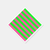 Gestaltung von rosa und grünen Streifen Serviette (Ecke)