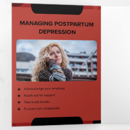 Gestaltung zum Bewusstsein für postpartale Depress Dreifach Gefaltete Karte