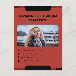 Gestaltung zum Bewusstsein für postpartale Depress Postkarte