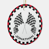 Gestaltungsdekoration für kontrollierte Flaggen Keramik Ornament (Links)