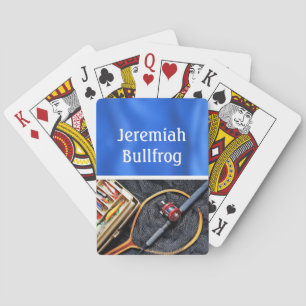 Gestaltungskonzept mit dem Namen Rod und Reel pers Spielkarten