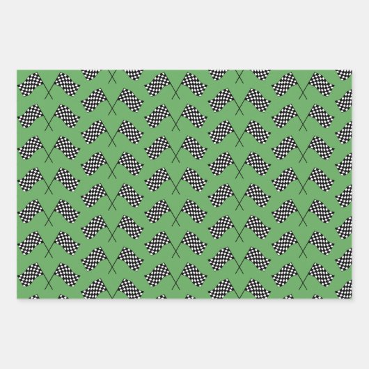 Gestaltungspapierblätter für überprüfte Flags Geschenkpapier Set (Vorderseite 2)