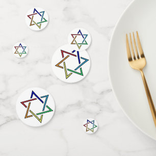 Gestaltungtisch Confetti für jüdische Stars Konfetti