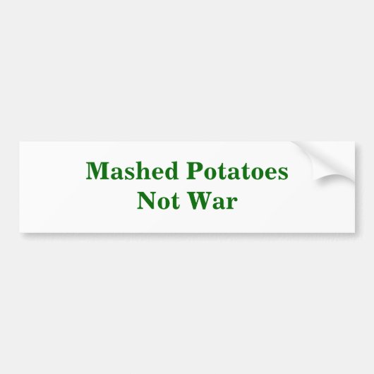 Gestampfter PotatoesNot Krieg Autoaufkleber (Vorne)