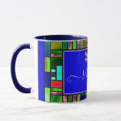 Geständetes Glas und personalisierte Libellen Tasse (Links)