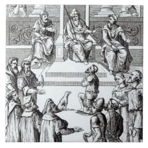 Geständnis für Schadenersatz vor dem Tribunal, Fliese