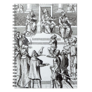 Geständnis für Schadenersatz vor dem Tribunal, Notizblock