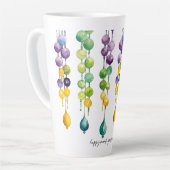 Gestänge von Mardi Gras Beads in Wasserfarbe Milchtasse (Linke Ecke)