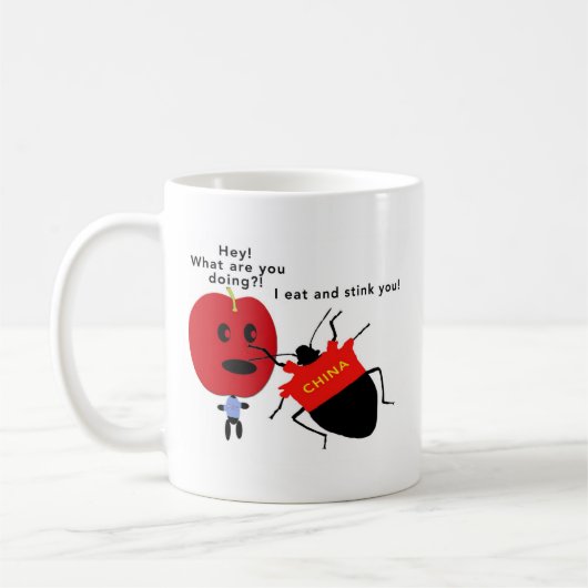 Gestank-Wanzen-Apple-Kaffee-Tasse Kaffeetasse (Links)