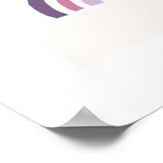 Gestanzte Regenbogen Kinderkunst - Plakat (Ecke)