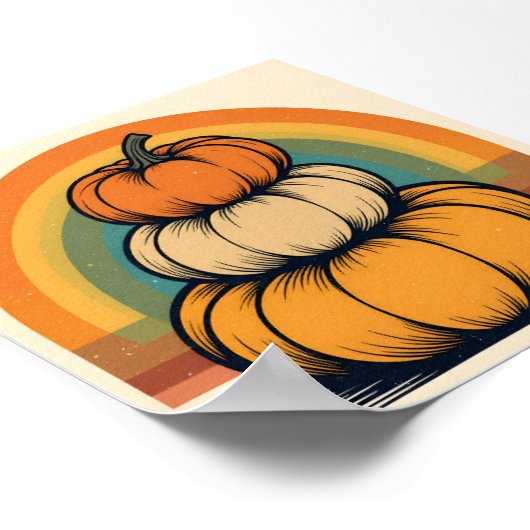 Gestapelt im Herbstlicht Poster (Ecke)