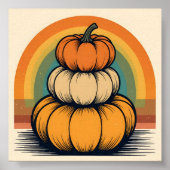 Gestapelt im Herbstlicht Poster (Vorne)