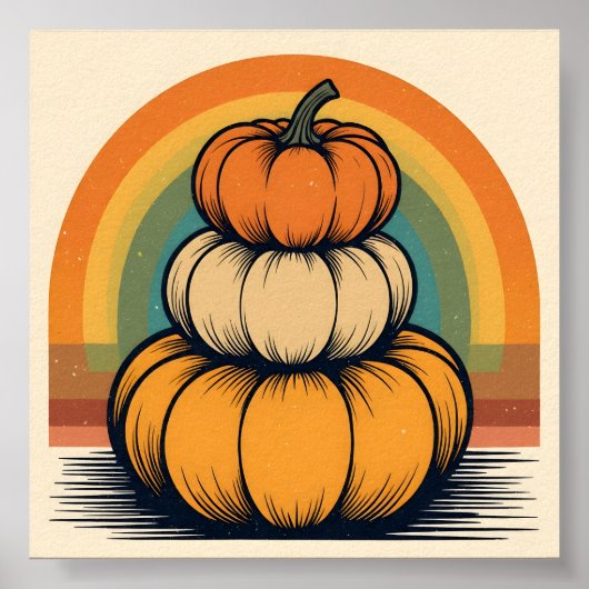 Gestapelt im Herbstlicht Poster (Vorne)