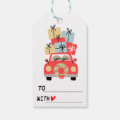 Gestapelt mit Geschenken Geschenkanhänger (Rückseite)