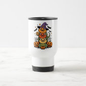 Gestapelte bärtige Drachen Halloween-Design Reisebecher (Mittel)