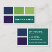 Gestapelte Blöcke - Stil C Visitenkarte (Vorne/Hinten)