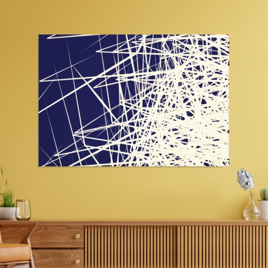 Gestapelte Boxen Blau - Canvas Print Leinwanddruck (Insitu (Wohnzimmer))