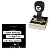 Gestapelte Bücher Design Art Briefmarke Gummistempel (Stempel)