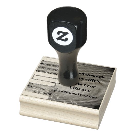 Gestapelte Bücher Design Holz-Briefmarke Gummistempel (Stempel)