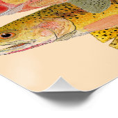 gestapelte Decke - Forelle Poster (Ecke)