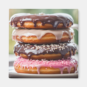 Gestapelte Donuts Magnet