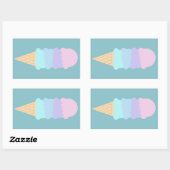 Gestapelte Eiscreme-Kone-Aufkleber Rechteckiger Aufkleber (Blatt)