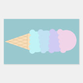 Gestapelte Eiscreme-Kone-Aufkleber Rechteckiger Aufkleber (Vorderseite)