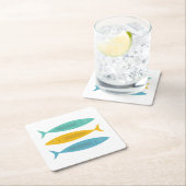 Gestapelte Fische Rechteckiger Pappuntersetzer (Vor Ort)