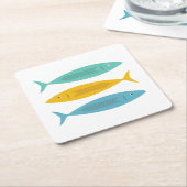 Gestapelte Fische Rechteckiger Pappuntersetzer (angewinkelt)