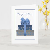 Gestapelte Geschenkboxen Geburtstagskarte Karte (Gelbe Blume)