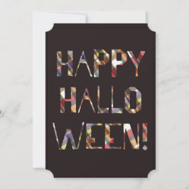 Gestapelte Halloween-Einladung mit Karierten Buchs Einladung