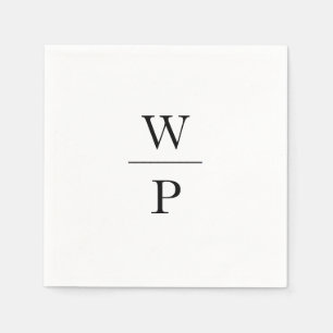 Gestapelte Initials Wedding Napkin Serviette
