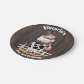 Gestapelte Landtiere Barnyard Geburtstagsparty Pappteller (Schrägansicht)